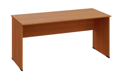 EPL 27 - 16 stůl kancelářský, dřevěná podnož, deska 25 mm, široký 1600 mm, olše jantar